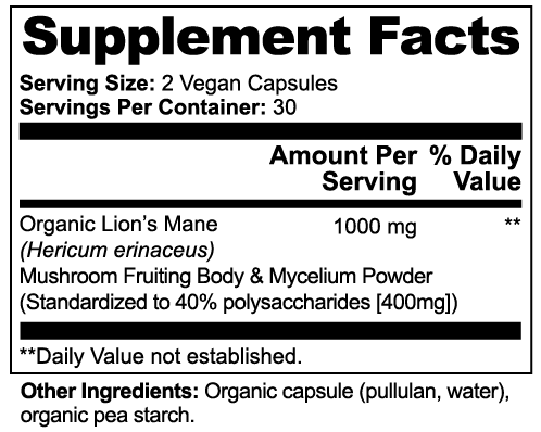 LION'S MANE Mushroom Formula - Capsules